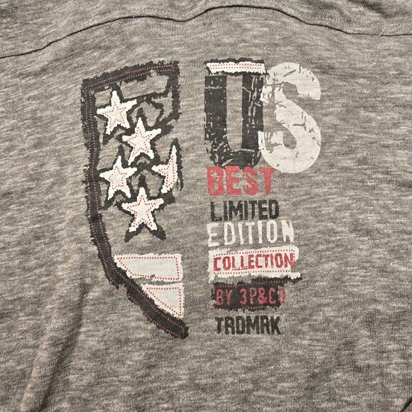 NEW NWT Boy's 3pommes Gray Collared Layered Look Long Sleeve - Size 12 - Picture 7 of 9